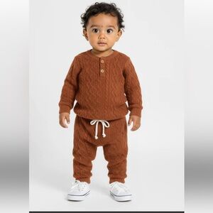 Baby Fall Winter Clothes Ribbed Knitted Long Sleeve Romper 3-6M Size 60 sk0006